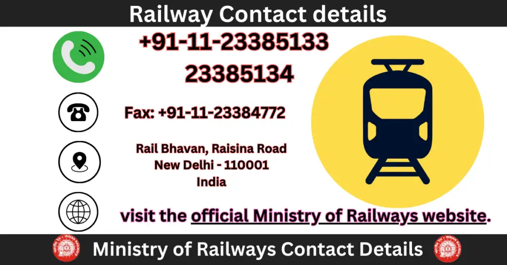 Ministry of Railways Contact Details